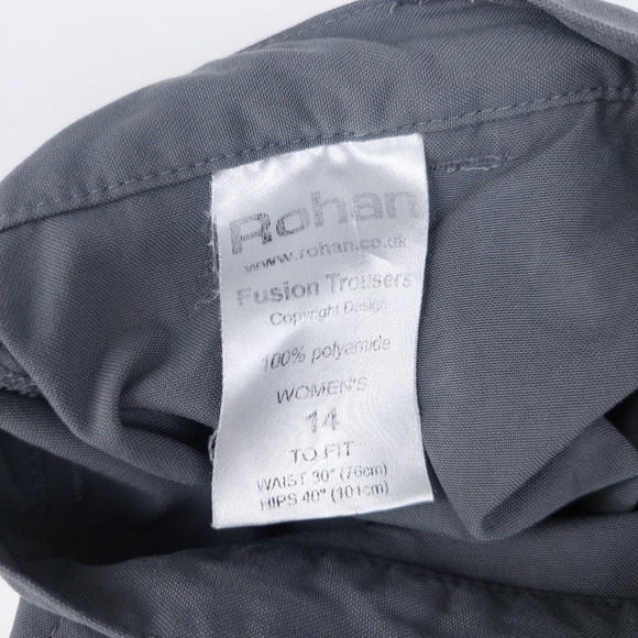Rohan Fusion Trousers Grey Size 14 - Picture 14 of 16